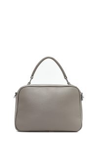 کیف زنانه خاکستری بلند بنددار بافتنی دری مد