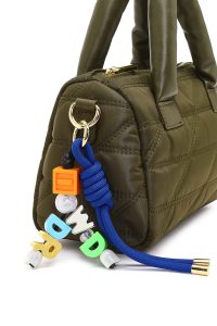 کیف زنانه خاکی بلند بنددار پارچه‌ای دری مد