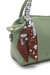 کیف زنانه سبز بلند بنددار دری مد