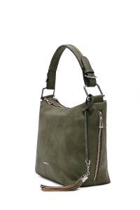کیف زنانه سبز زیتونی بلند بنددار دری مد