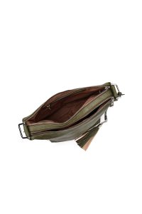 کیف زنانه سبز زیتونی بلند بنددار دری مد