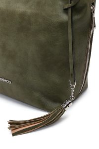 کیف زنانه سبز زیتونی بلند بنددار دری مد