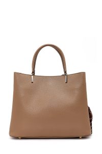 کیف زنانه طوسی بلند بنددار با اکسسوری دری مد