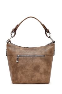 کیف زنانه طوسی بلند بنددار دری مد