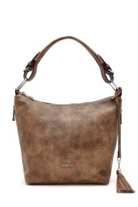 کیف زنانه طوسی بلند بنددار دری مد