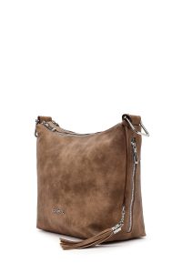 کیف زنانه طوسی بلند بنددار دری مد