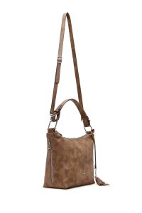 کیف زنانه طوسی بلند بنددار دری مد