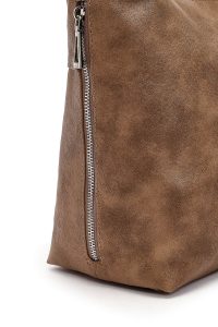 کیف زنانه طوسی بلند بنددار دری مد