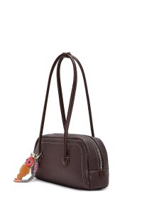 کیف زنانه قهوه‌ای با اکسسوری دری مد