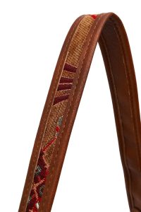 کیف زنانه قهوه‌ای بلند بنددار دری مد