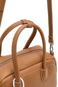 کیف زنانه قهوه‌ای بلند بنددار مینی دری مد