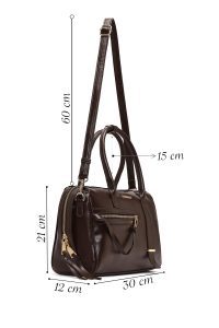 کیف زنانه قهوه‌ای بلند دری مد