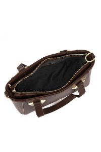 کیف زنانه قهوه‌ای بلند دری مد