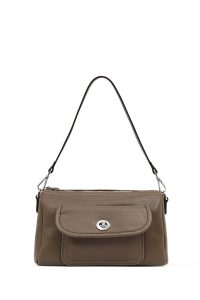 کیف زنانه قهوه‌ای بلند دری مد