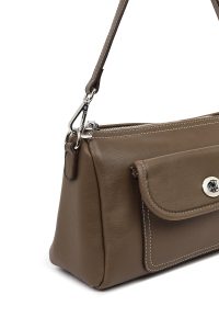 کیف زنانه قهوه‌ای بلند دری مد