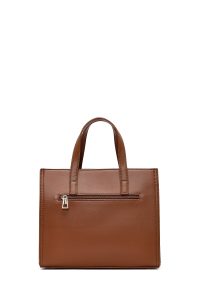 کیف زنانه قهوه‌ای بلند طرح‌دار کلاسیک دری مد