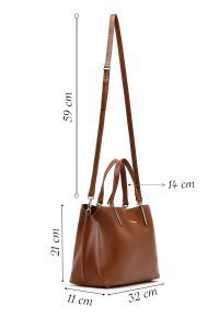 کیف زنانه قهوه‌ای بلند کلاسیک دری مد