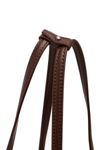 کیف زنانه قهوه‌ای بنددار با اکسسوری دری مد