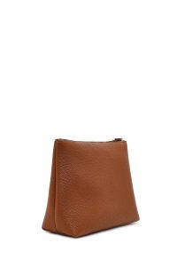 کیف زنانه قهوه‌ای طرح‌دار بنددار دری مد