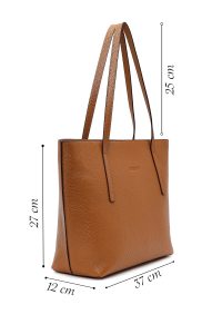 کیف زنانه قهوه‌ای چرمی دری مد