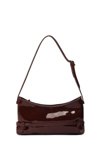 کیف زنانه قهوه‌ای کوچک چرمی دری مد