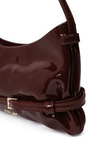 کیف زنانه قهوه‌ای کوچک چرمی دری مد