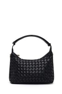 کیف زنانه مشکی بلند بافت مینی دری مد