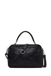 کیف زنانه مشکی بلند بنددار بافتنی دری مد