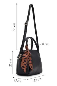 کیف زنانه مشکی بلند بنددار دری مد