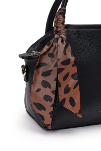 کیف زنانه مشکی بلند بنددار دری مد