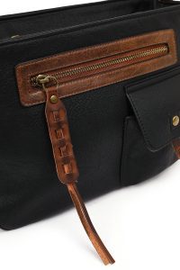 کیف زنانه مشکی بلند بنددار دری مد