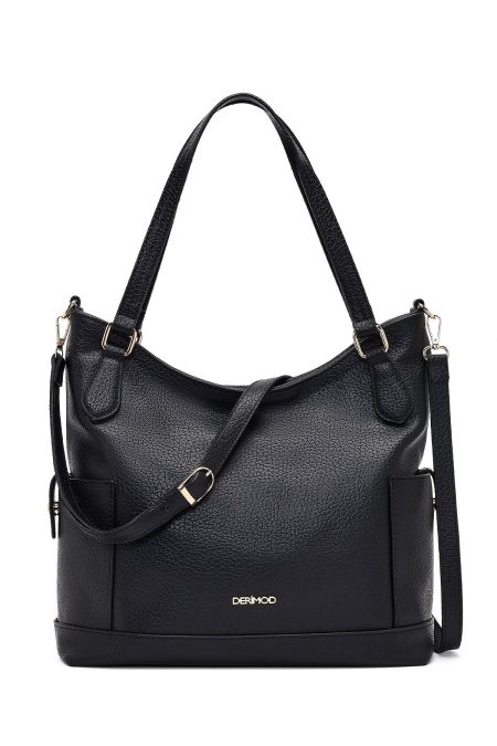 کیف زنانه مشکی بلند بنددار دری مد