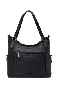 کیف زنانه مشکی بلند بنددار دری مد