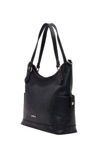 کیف زنانه مشکی بلند بنددار دری مد