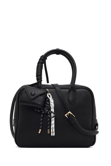 کیف زنانه مشکی بلند بنددار دری مد