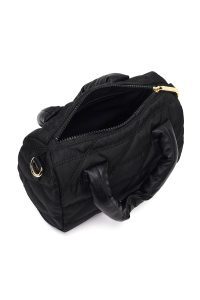 کیف زنانه مشکی بلند بنددار پارچه‌ای دری مد