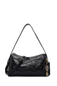 کیف زنانه مشکی بلند بنددار چارمی دری مد