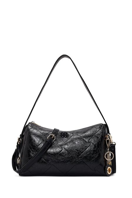 کیف زنانه مشکی بلند بنددار چارمی دری مد