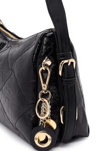 کیف زنانه مشکی بلند بنددار چارمی دری مد