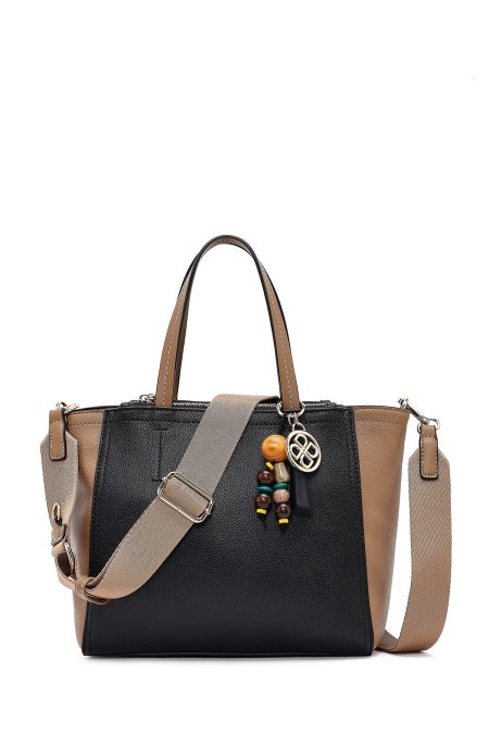 کیف زنانه مشکی بلند بنددار چارمی دری مد