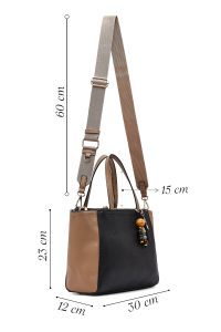 کیف زنانه مشکی بلند بنددار چارمی دری مد