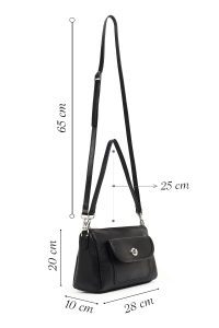 کیف زنانه مشکی بلند دری مد