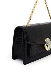 کیف زنانه مشکی بلند زنجیری ریز کلاسیک دری مد