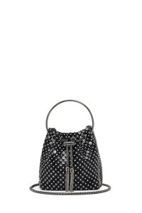 کیف زنانه مشکی بلند زنجیری سنگی مینی مراسم دری مد