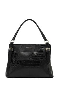 کیف زنانه مشکی بلند طرح‌دار دری مد