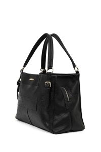 کیف زنانه مشکی بلند طرح‌دار دری مد