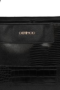 کیف زنانه مشکی بلند طرح‌دار دری مد