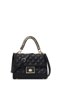 کیف زنانه مشکی بلند لحافی دری مد