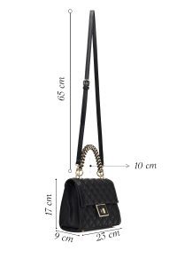 کیف زنانه مشکی بلند لحافی دری مد