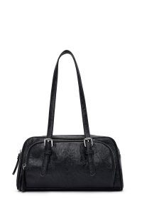 کیف زنانه مشکی بنددار با اکسسوری دری مد